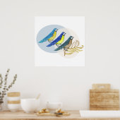 Poster Trois Oiseaux (Cuisine)