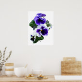 Poster Trois panneaux violets dans une rangée (Cuisine)