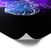 Poster Trois papillons brillants sur l'arrière - plan de (Coin)