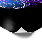 Poster Trois papillons brillants sur l'arrière - plan de (Coin)