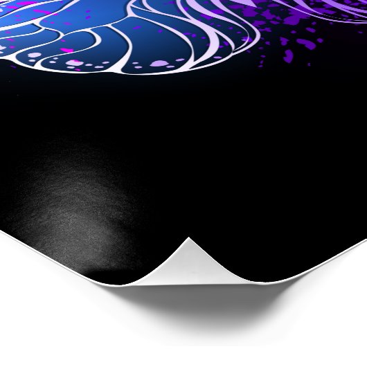 Poster Trois papillons brillants sur l'arrière - plan de (Coin)