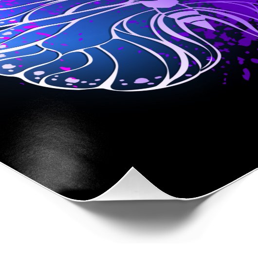 Poster Trois papillons brillants sur l'arrière - plan de  (Coin)