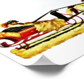 Poster Trois personnes à cheval (Coin)