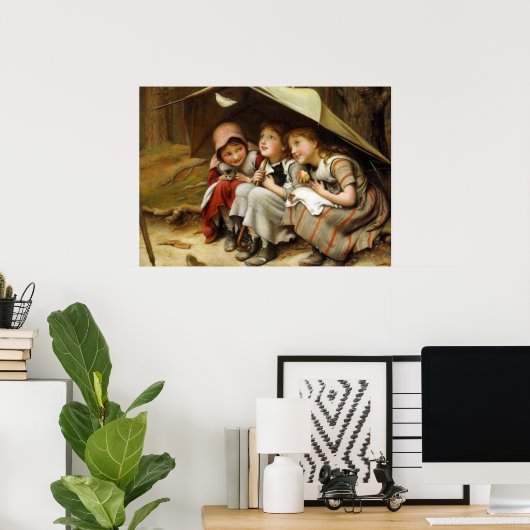 Poster "Trois petits chatons" (Bureau à domicile)