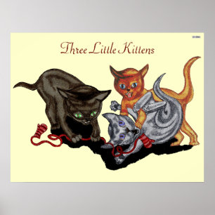 Poster Trois petits chatons