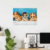 Poster Trois Petits Chatons Doux, Din-din S'Il Vous Plaît (Bureau à domicile)
