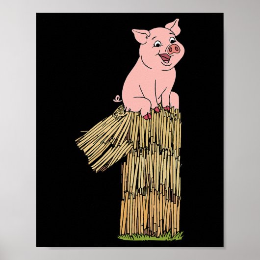 Poster Trois petits cochons cochon 1 costume facile Enfan (Devant)