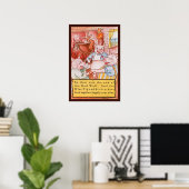 Poster Trois Petits Cochons Cuisinant Loup, Conte de Fées (Bureau à domicile)