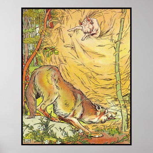 Poster Trois petits cochons : Il a soufflé la maison (Devant)