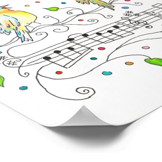 Poster Trois Petits Oiseaux (Coin)