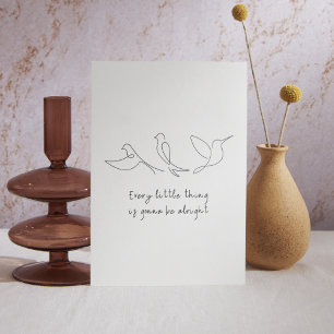 Poster Trois Petits Oiseaux Chanter Enfants Chambre à cou