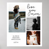 Poster Trois photos et la typographie moderne | Love You  (Devant)