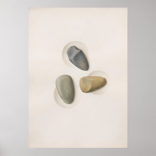 Poster Trois Pierres Équilibre et Alignement Murale Spiri
