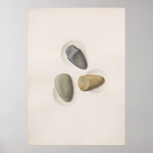 Poster Trois Pierres Équilibre et Alignement Murale Spiri (Devant)