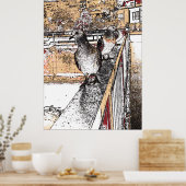 Poster Trois pigeons par Hythe Canal (Cuisine)