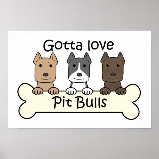 Poster Trois Pitbulls (Devant)
