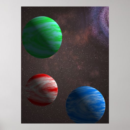 Poster Trois planètes (Devant)