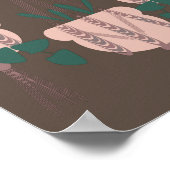 Poster Trois Plantes traînants accrochant le mur Brown ve (Coin)