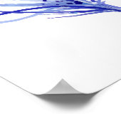 Poster Trois plumes bleu (Coin)