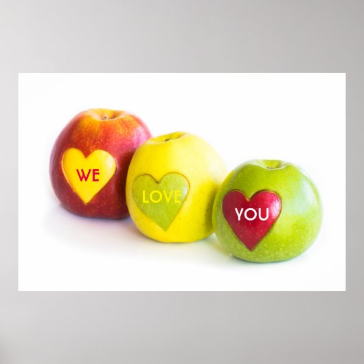 Poster Trois pommes (Devant)