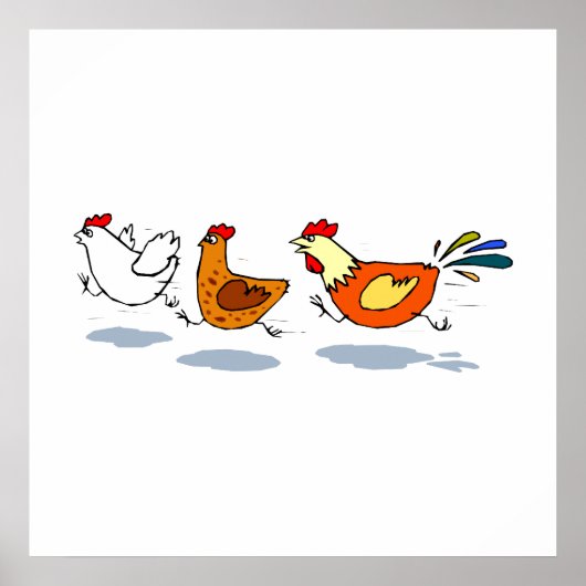 Poster Trois poules (Devant)