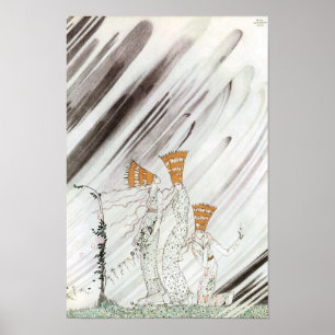 Poster Trois princesses dans la montagne bleue par Kay Ni