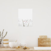 Poster Trois reçus sur arrière - plan blanc. Il y a (Cuisine)