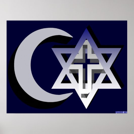 Poster Trois religions Imprimer (Devant)