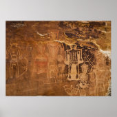 Poster Trois Rois Pétroglyphe Mcconkie Ranch Utah (Devant)