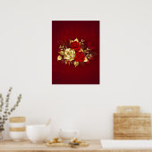 Poster Trois Roses de bijoux (Cuisine)