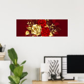 Poster Trois Roses de bijoux (Bureau à domicile)