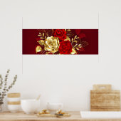 Poster Trois Roses de bijoux (Cuisine)