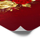 Poster Trois Roses de bijoux (Coin)