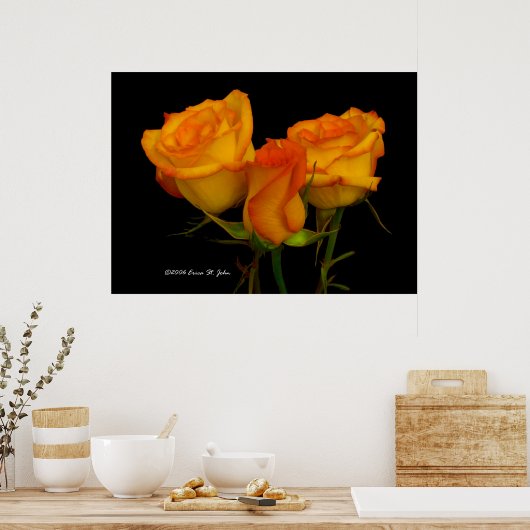 Poster Trois Roses de Firey (Cuisine)