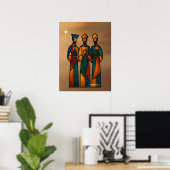 Poster Trois Sages Abstraits (Bureau à domicile)