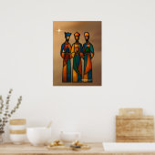Poster Trois Sages Abstraits (Cuisine)