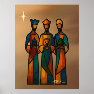 Poster Trois Sages Abstraits