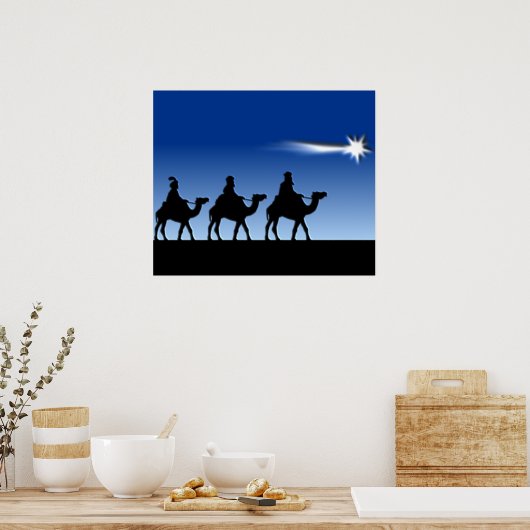 Poster Trois Sages Hommes - Don des Magi (Cuisine)