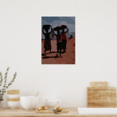 Poster Trois silhouettes solitaires (Cuisine)