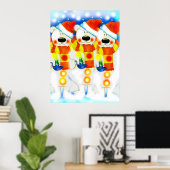 Poster Trois Snowmen à Noël (Bureau à domicile)