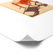 Poster Trois transats orange (Coin)