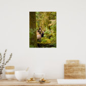 Poster Trois Vaches De Elk Roosevelt Regardant Vue (Cuisine)