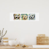 Poster Trois Wheaten Terrier peintures amusant chien art (Cuisine)