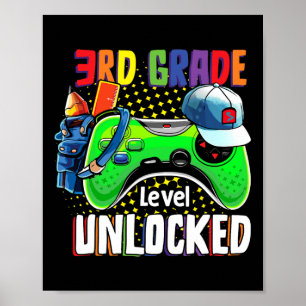 Poster Troisième Niveau Déverrouillé Ck À L'École Jeu Vid