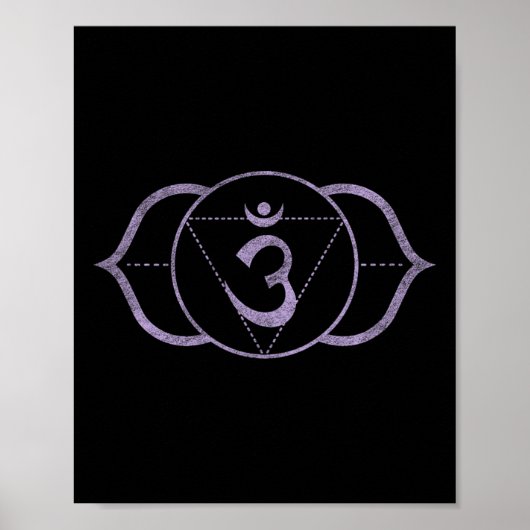 Poster Troisième Œil Chakra Ajna – Méditation de Kundalin (Devant)