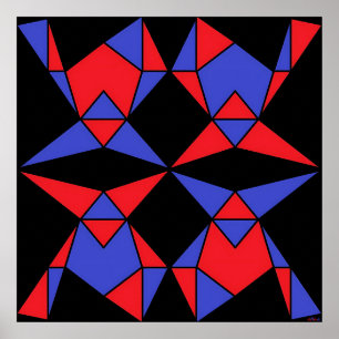 Poster Troisième Trinité des triangles Abstraits Ken Gage
