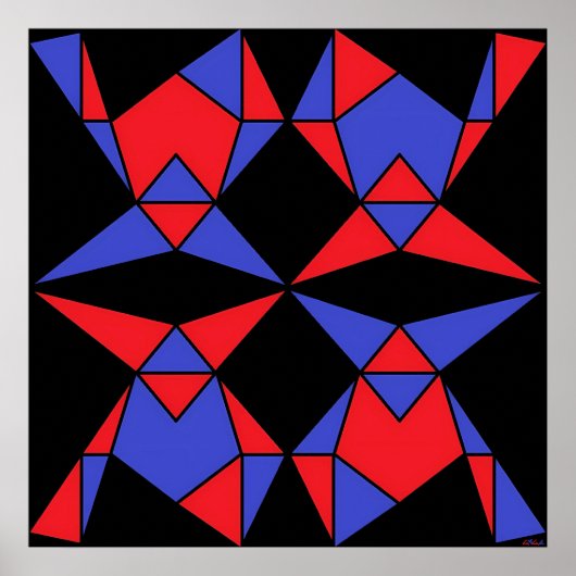Poster Troisième Trinité des triangles Abstraits Ken Gage (Devant)