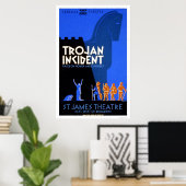 Poster Trojan Incident Homer 1937 WPA (Bureau à domicile)