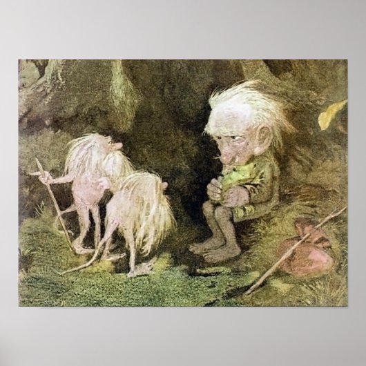 Poster Troll avec sa grenouille (Devant)