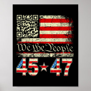 Poster Troll de danse Trump Qr Drôle Code de danse Trump